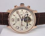 Montblanc Replica Watches Time Walker chronograph tourbillon Brown leather band